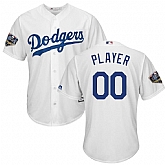 Dodgers White Men's 2018 World Series Cool Base Customized Jersey,baseball caps,new era cap wholesale,wholesale hats